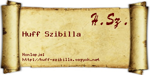 Huff Szibilla névjegykártya